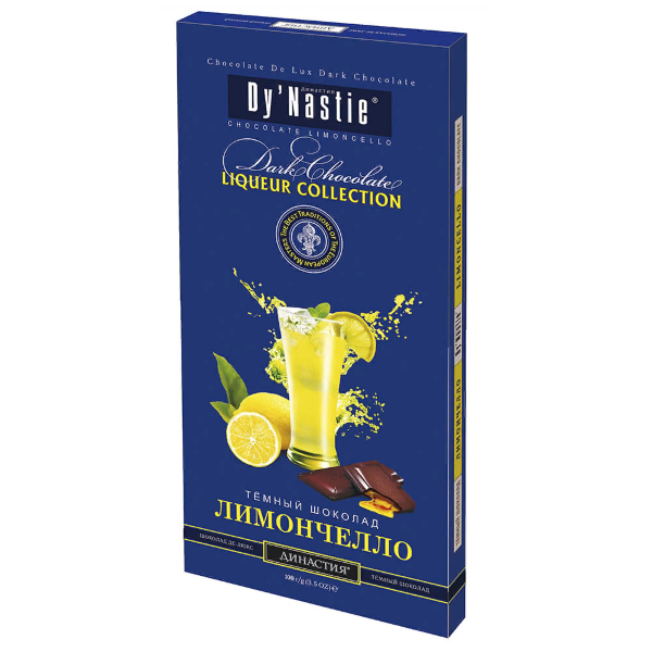 №3 Династия Шоколад "Лимончело", (блок 10шт по 100г)  в Тихвине