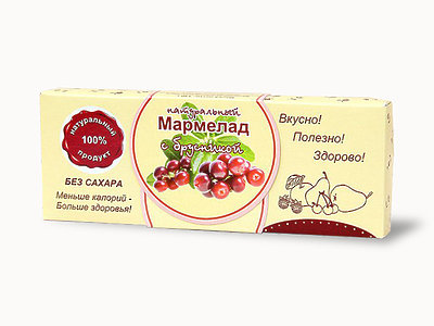  Мармелад натуральный "Брусника" 140г в Тихвине