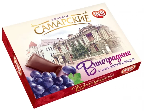 №2 КФ МИР Виноградные в шоколадной глазури 160г  в Тихвине