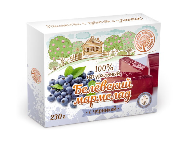 №2 Мармелад белевский "Черника" 230г в Тихвине