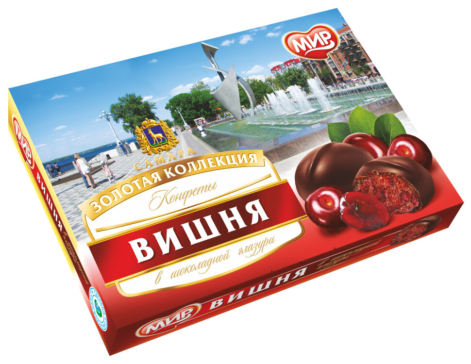  КФ МИР Вишня в шоколадной глазури 160г в Тихвине