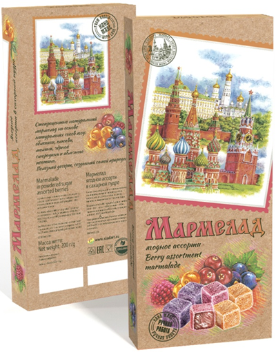 Сладарт Мармелад Ассорти ягодное в сахарной пудре, 200г    в Тихвине